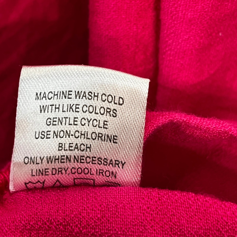 Chances R Womens Magenta Pink Button Front Sleeveless Vest Top V-Neck Large - Picture 7 of 8